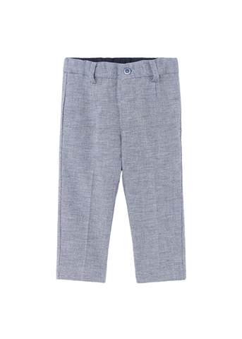 Long Pants Navy Blue Mix Linen with Cotton for Boys 1547 Mayoral