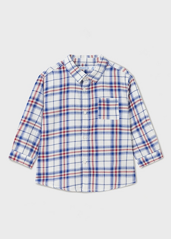 Long Sleeve Red and Blue Plaid Shirt for Boys 2178 Mayoral