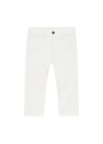 Білі приталені довгі штани для хлопчика 506 Mayoral