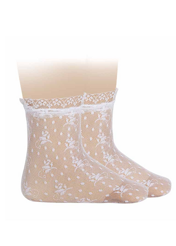 Short White Lace Socks 4502/4 col 200 Condor