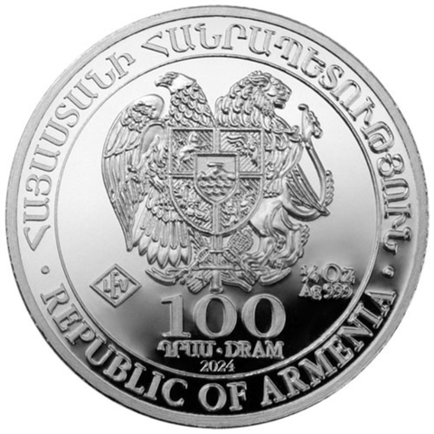Moneda Argint 7.78 g + Capsula - Noah Ark Armenia 2024