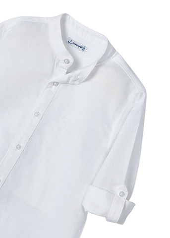 White Shirt with Long Sleeve in Linen and Cotton 3120 Mayoral