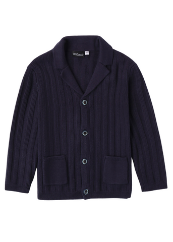 Knitted Cardigan for Boys, Navy Blue with Buttons 7112 Sarabanda