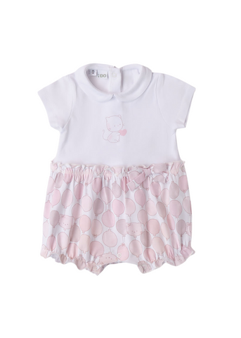 Short White Jumpsuit with Balloon Print for Girls 8161 iDO