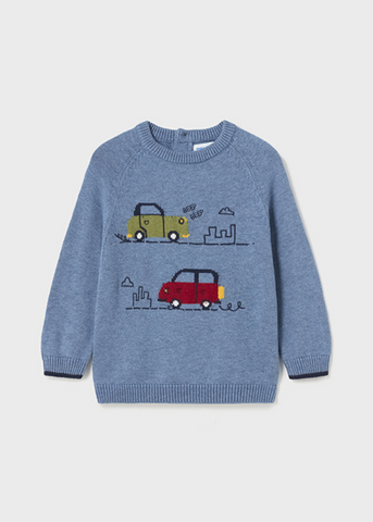 Blue Sweater with Cars for Boys 2316 Mayoral