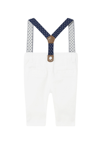 Long White Pants with Suspenders for Boys 1536 Mayoral