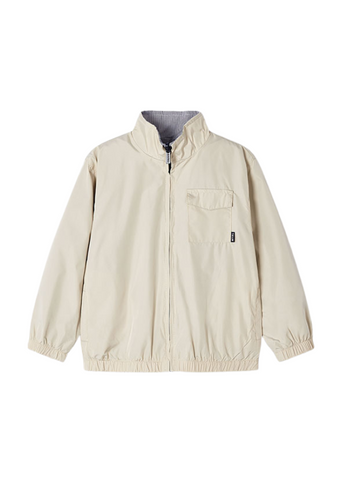 Reversible Beige Windproof Jacket with Zipper for Boys 3492 Mayoral
