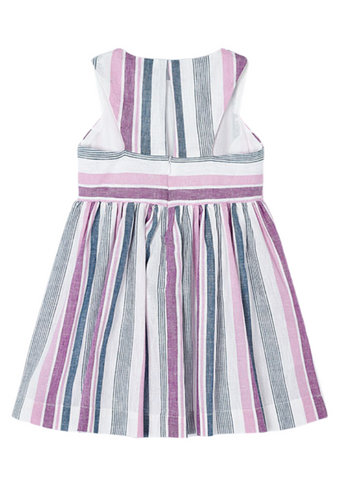 Linen Dress with Purple Stripes 3925 Mayoral