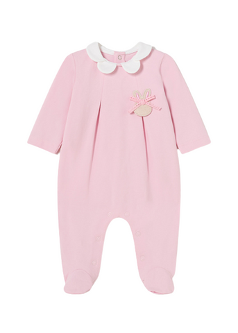 Long Pink Jumpsuit with White Collar 1708 Mayoral