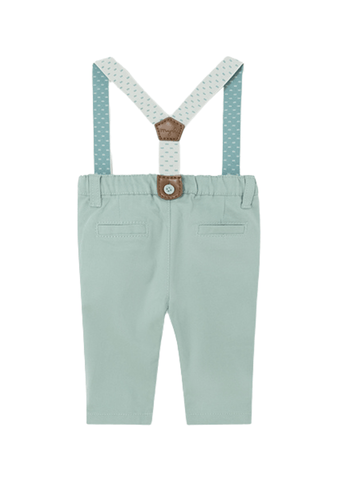 Long Green Pants with Suspenders for Boys 1536 Mayoral