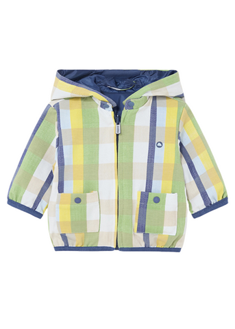 Blue Reversible Windproof Jacket with Hood 1431 Mayoral