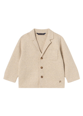 Beige knitted cardigan with lapel and buttons 2464 Mayoral