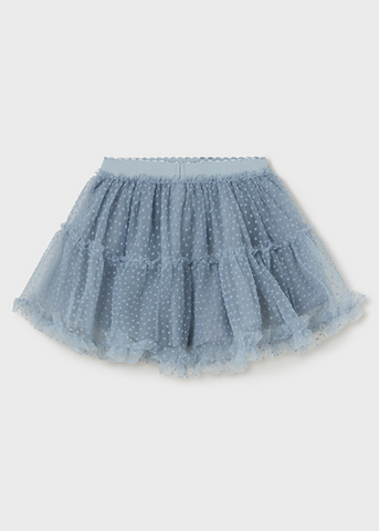 Bleu Tulle Skirt with Picos for Girls 2967 Mayoral