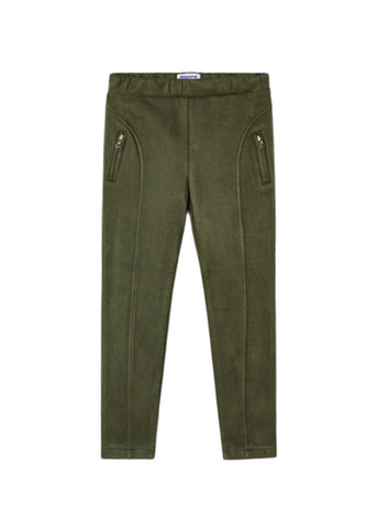Long Pants for Girls, Green with Zippered Pockets 4502 Mayoral
