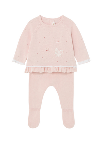 2 Piece Knitted Set, Pink Blouse and Long Pants 1528 Mayoral