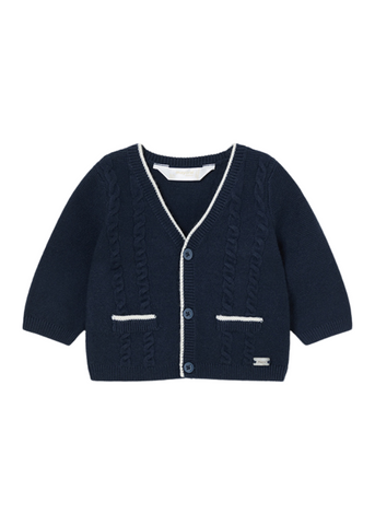 Navy cream knit cardigan with buttons 2308 Mayoral