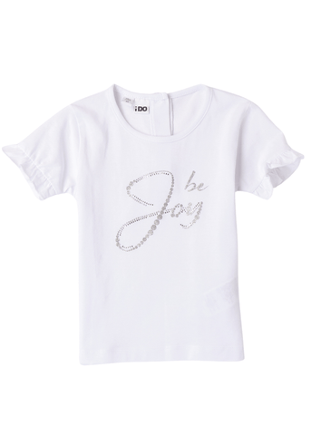 Біла футболка для дівчинки 8742 iDO