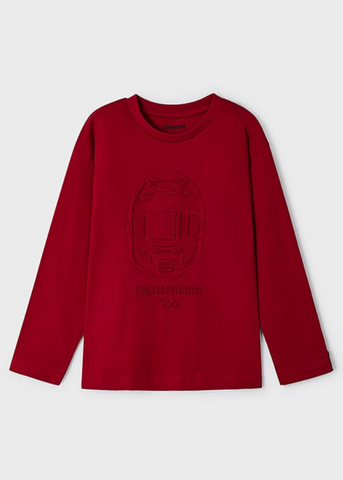 Red Long Sleeve Blouse for Boys 4020 Mayoral