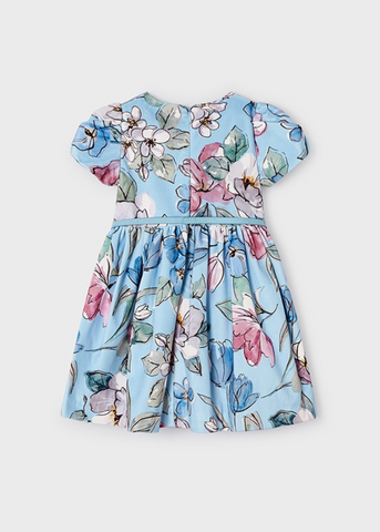 Blue Girls Dress with Floral Print 4914 Mayoral