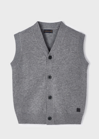 Gray Knitted Vest with Buttons for Boys 4327 Mayoral