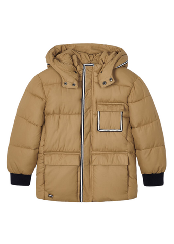 Beige Quilted Jacket with Detachable Hood 4438 Mayoral