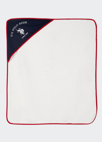 Boys Navy Hooded Cream Towel USB957 Us Polo Assn