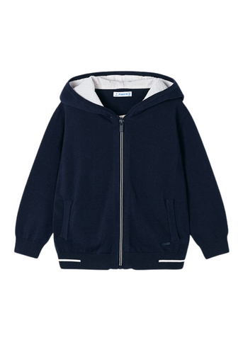 Navy Blue Hoodie with Zipper and Hood for Boys 3361 Mayoral