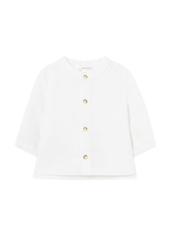 White Linen Shirt with Cossack Collar for Boys 1195 Mayoral