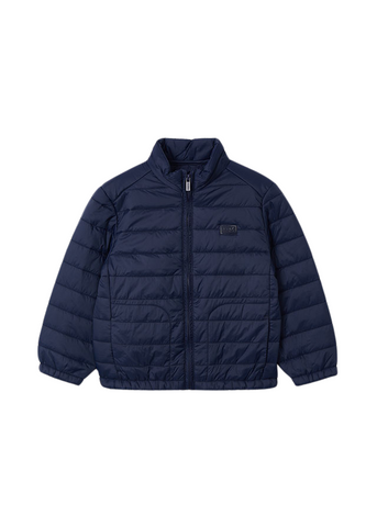 Navy Blue Quilted Fass Jacket with Zipper for Boys 3493 Mayoral