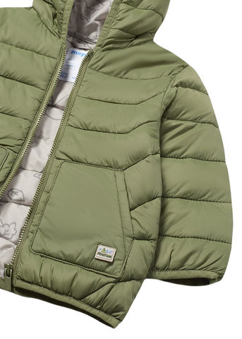 Green Fas Quilted Jacket with Hood 2468 col 17 Mayoral