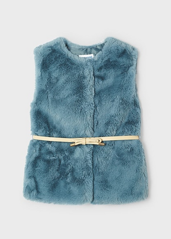 Blue Fur Vest for Girls 4315 Mayoral