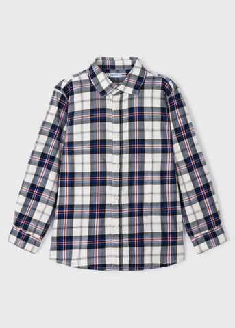 Long Sleeve Plaid Sustainable Cotton Shirt for Boys 4109 Mayoral
