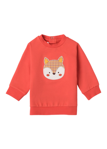 Sports Blouse for Boys, Red with Fox Print 7659 Miniband