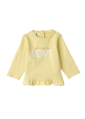 Bluza Galbena cu Maneca Lunga si Imprimeu Love pentru Fetite 8116 iDO