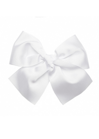 Hair Clip with White Satin Bow