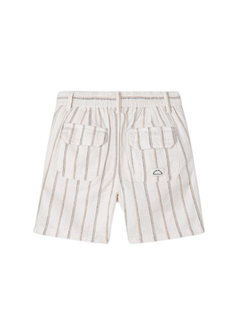 Cream Linen Shorts with Beige Stripes 3279 Mayoral