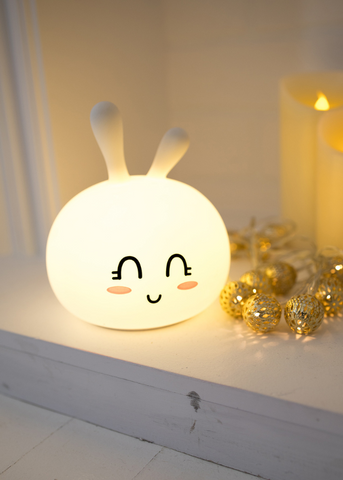 White Silicone Rabbit Night Light with USB type C 52-0058 Rabbit & Friends