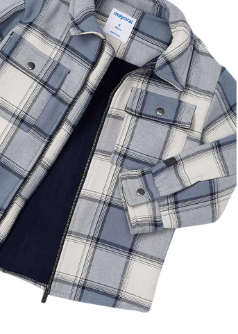 Gray Plaid Jacket with Zipper 4462 col 51 Mayoral