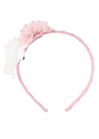 Elegant Pink Headband with 2 Flowers 10676 Mayoral