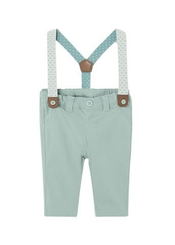 Long Green Pants with Suspenders for Boys 1536 Mayoral