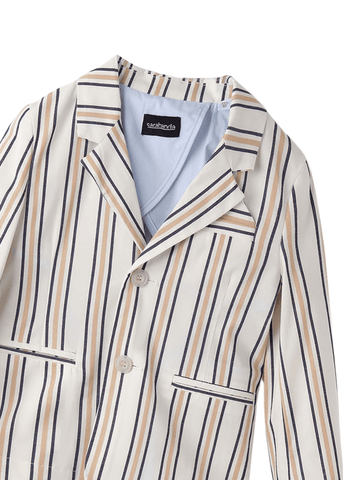 Cream Jacket with Beige Stripes 8058 Sarabanda