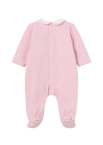 Long Pink Jumpsuit with White Collar 1708 Mayoral