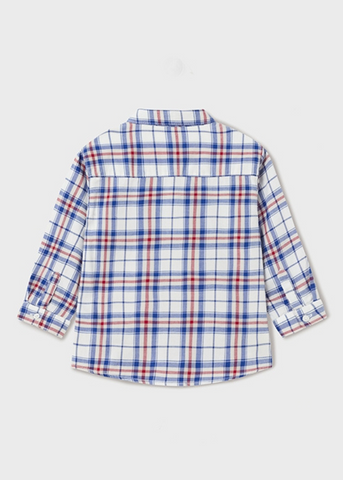 Long Sleeve Red and Blue Plaid Shirt for Boys 2178 Mayoral