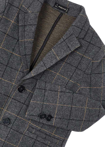 Gray checked jacket with beige 4460 Mayoral