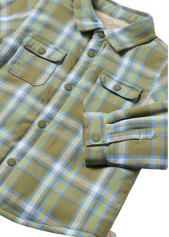 Green Plaid Shirt with Staples and Fur Lining 2187 col 59 Mayoral