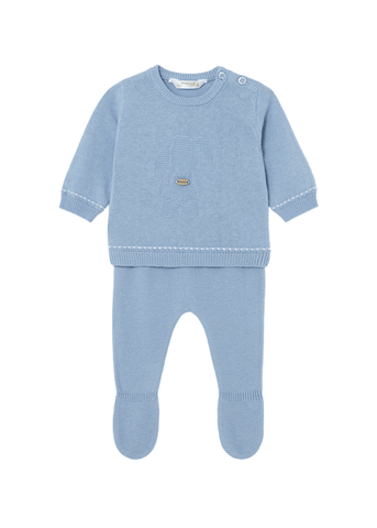 2 Piece Knitted Set, Blue Blouse and Long Pants for Boys 1535 Mayoral