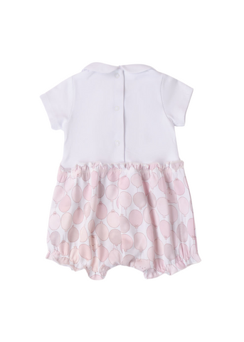 Short White Jumpsuit with Balloon Print for Girls 8161 iDO