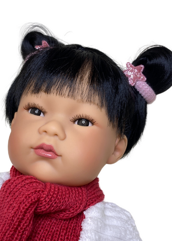 Asian Tai Doll with Pink Dress and Vest, 45 cm 2502 Nines