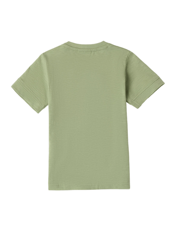 Tricou Verde Olive cu Maneca Scurta si Buzunar pe Piept 8673 iDO