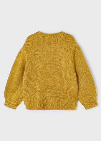 Mustard Sweater with Sequins for Girls 4302 Mayoral